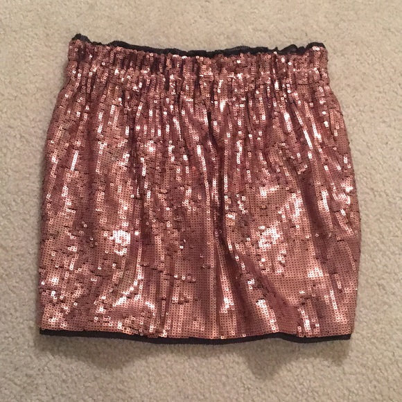 Rose gold/ Copper sequin mini w pockets! - Picture 1 of 5